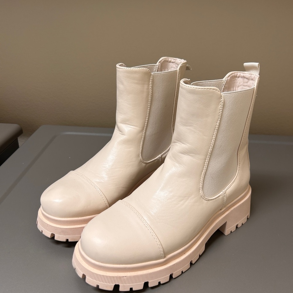 Chic Cream Ankle Boots
